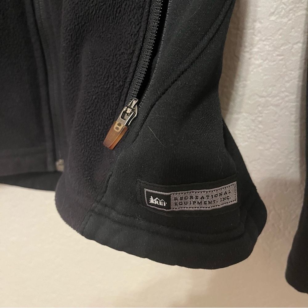 REI Polartec Black Fleece Zip Up Jacket Women's Size Small - Picture 4 of 12